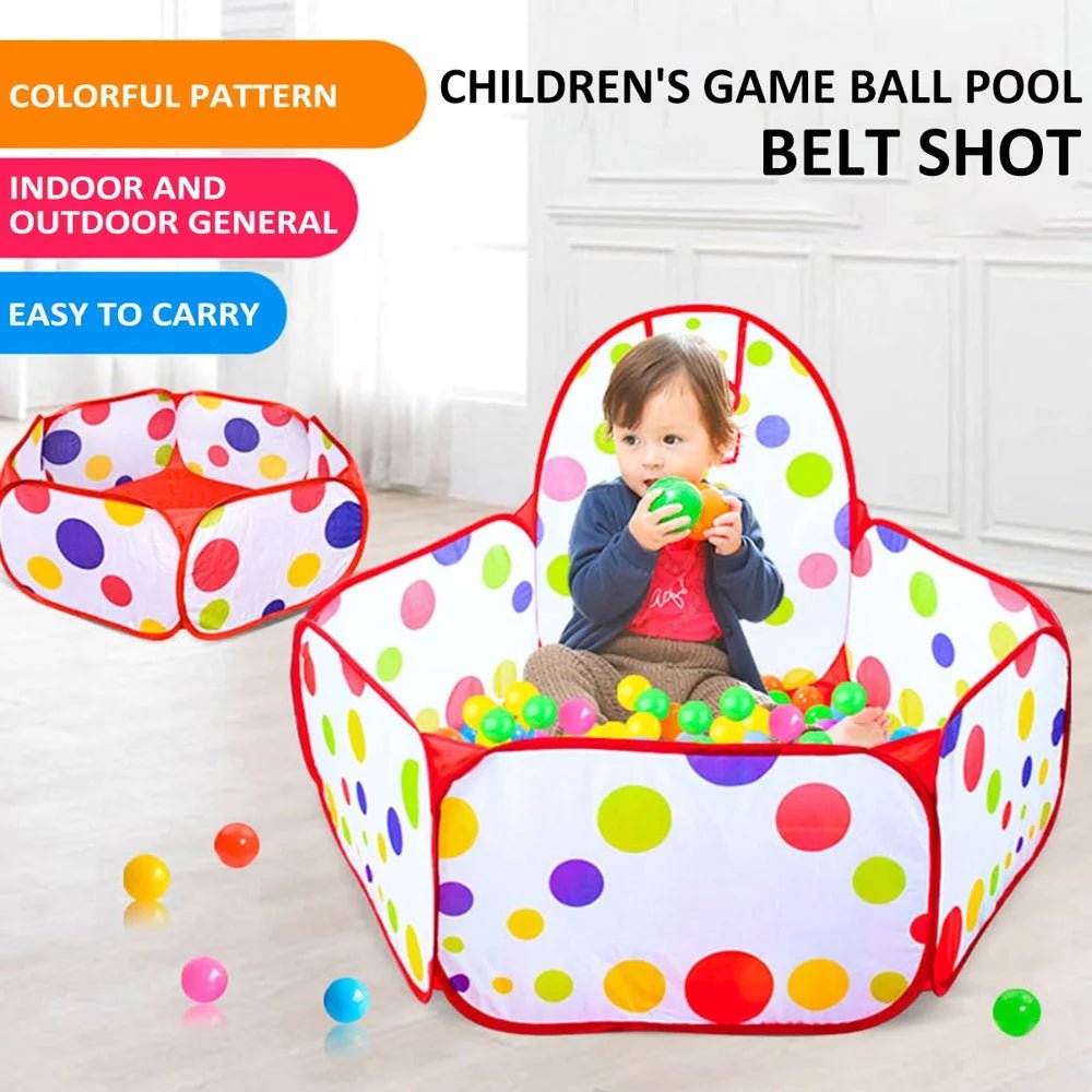 Foldable Baby Ocean Ball Pool with Basketball Hoop – Portable Toddler Ball Pit & Play Tent for Indoor & Outdoor Fun - M&M