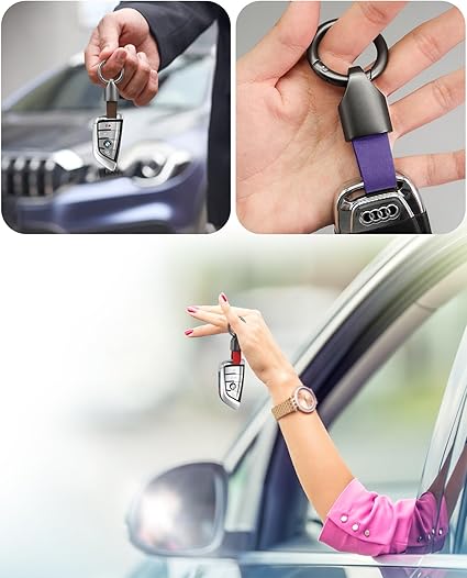 Premium Zinc Alloy Car Key Chain – Heavy - Duty Keychain Ring & Clip Accessory - M&M