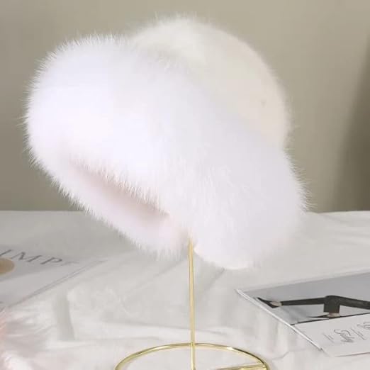 XBAILAZ Women's Winter Furry Hat - M&M