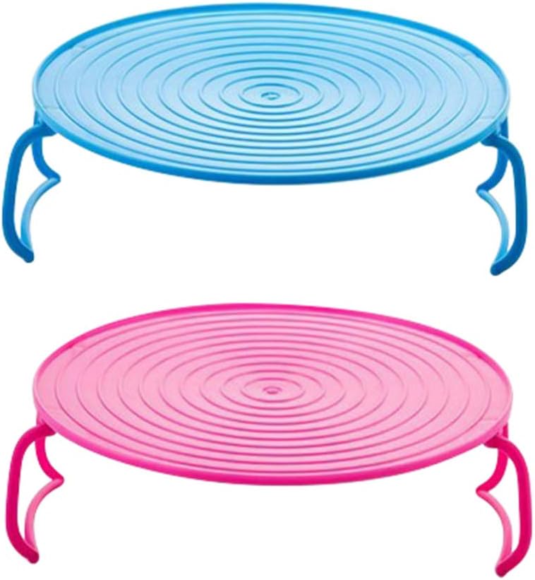 CULER Multifunctional Double Layer Microwave Steam Tray Rack – Heat Resistant Food Plate Stacker & Cooling Rack for Home and Restaurant Kitchen - M&M