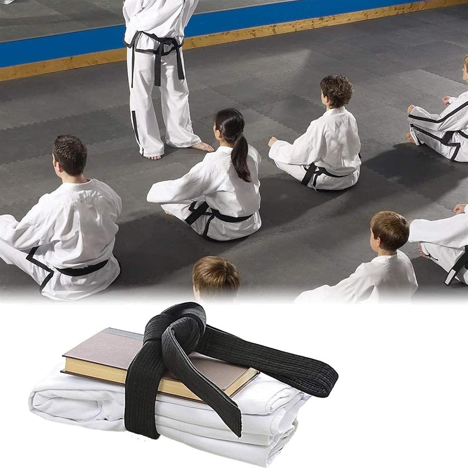 THE WHITE SHOP 110 Inch Black Karate Belt - M&M