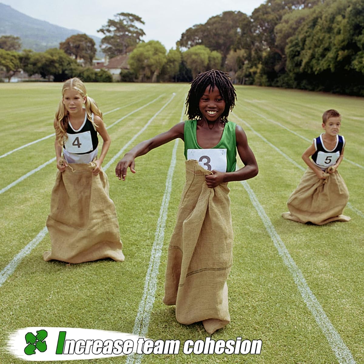 18 PCS Large Burlap Potato Sack Race Bags - M&M
