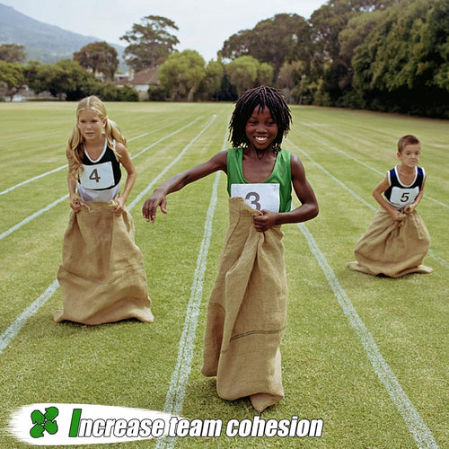 18 PCS Large Burlap Potato Sack Race Bags - M&M