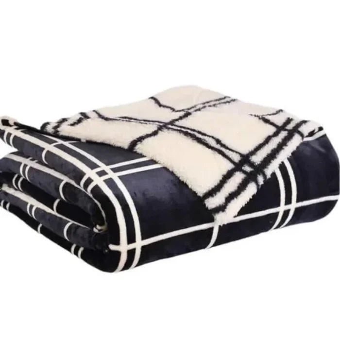 Life Comfort Reversible Sherpa Fleece Blanket 200CM*240CM - M&M