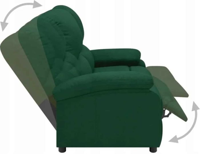 Vidaxl 2 - Seater Sofa Bed Dark Green Fabric Upholstery 324095 - M&M
