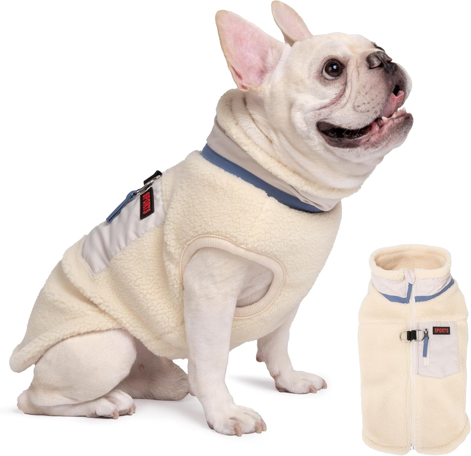 Warm Dog Coat for Winter, Windproof Puppy Jacket with Soft Fleece Lining and - M&M