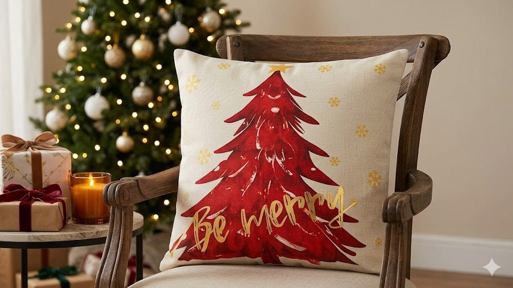 Premium 4 - Pack Christmas Cushion Covers - M&M