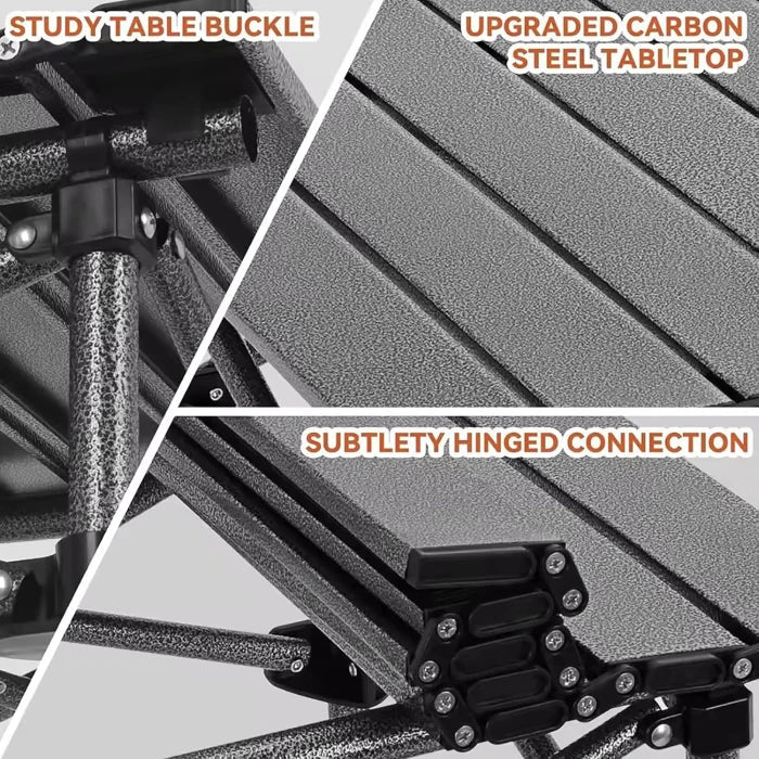 Folding Camping Chair Set of 3 with Table – Lightweight Portable Chairs for Hiking, Fishing, Beach & Picnic, Yellow, with Carry Bag | UAE - M&M