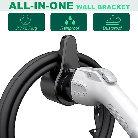 KASTWAVE EV Charger Holder, ABS Waterproof Wall - Mount Electric Vehicle - M&M