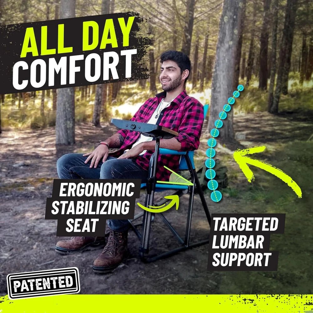 STRONGBACK Director Rocker Chair – Ergonomic Folding Rocking Chair with Lumbar Support for Outdoor & Indoor Use, Black | UAE - M&M