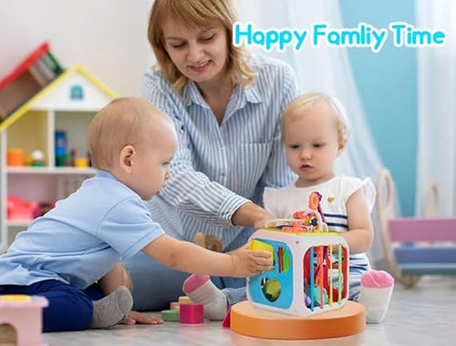 7 - in - 1 Montessori Baby Activity Cube – Educational Learning Center for Toddlers - M&M