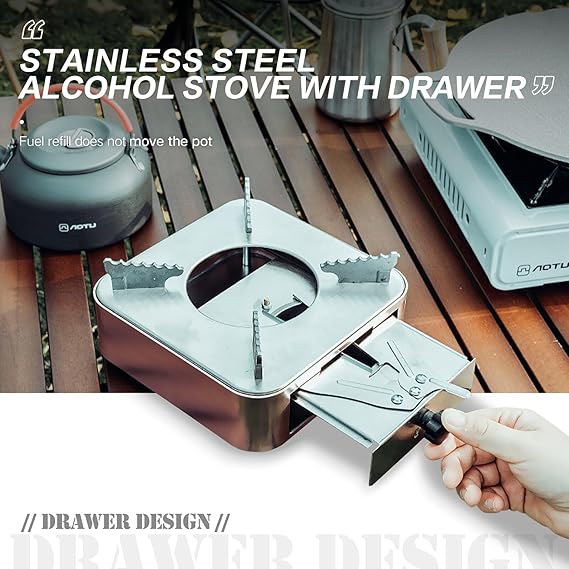 Drawer Alcohol Stove, Rust - Resistant Wear Portable Alcohol Stove, High - M&M