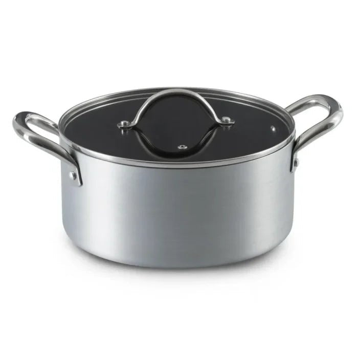Ilko 5 Piece Silver Industrial Non - Stick Stainless Steel Cookware Set, Gray - M&M