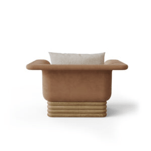 Cairo Accent Chair – Handcrafted Velvet & Rattan Base | كرسي كايرو – مخمل فاخر وقاعدة روتان - M&M