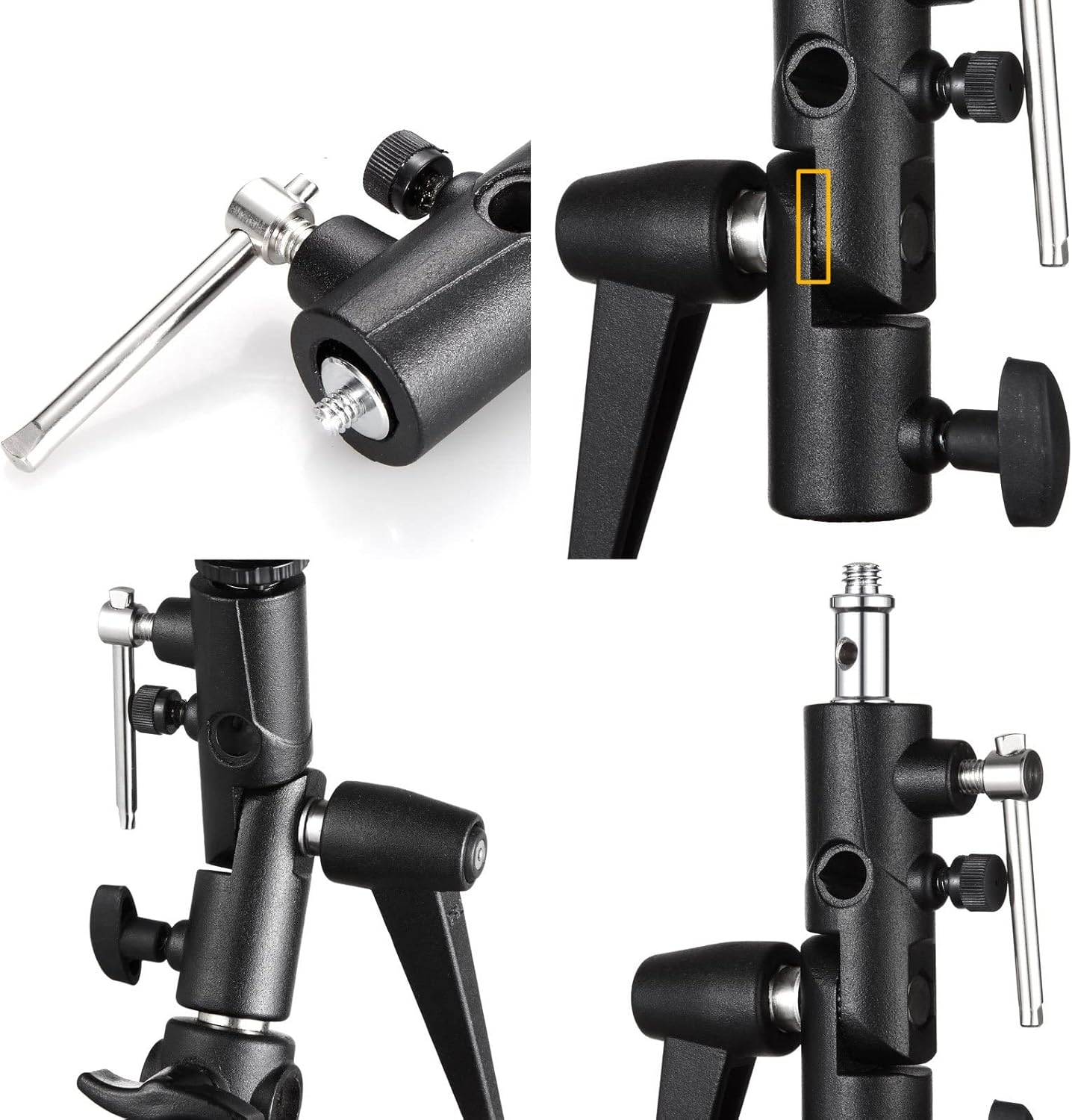 eWINNER H - Type Camera Flash Bracket 180°Swivel Mount Umbrella Holder - M&M