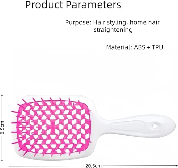Detangling Hair Brush, Hollow - Out Massage Curl Comb for Natural Curly Wet - M&M