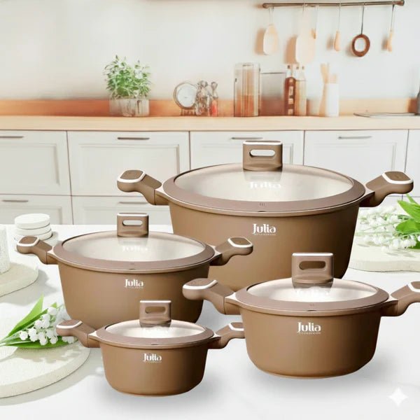 Julia Elite Prof Cookware Set 8 Pcs with Lids - M&M