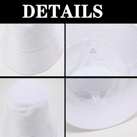 3 Packs Unisex Athletic Bucket Hat Solid Colors Sun Hat with UV Protection - M&M
