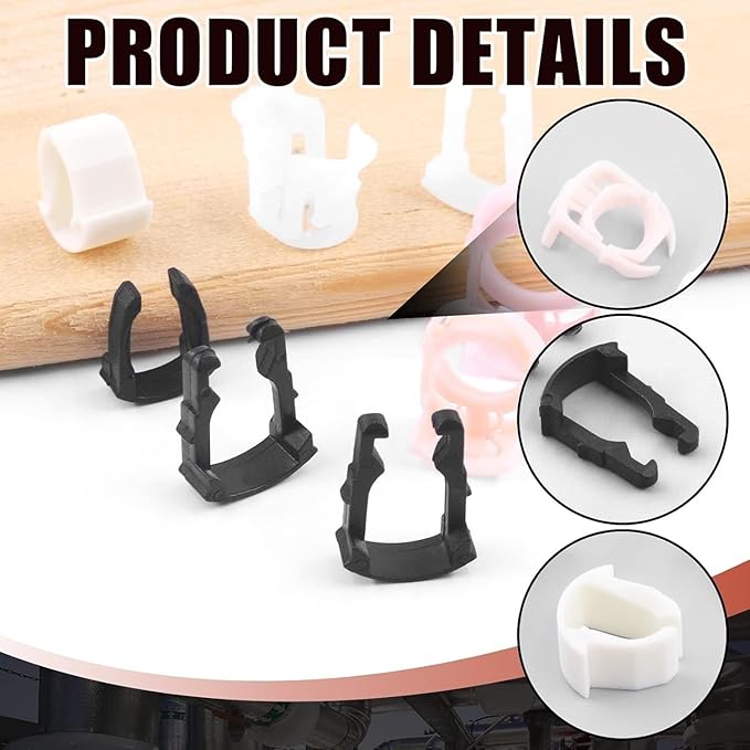 THE WHITE SHOP 80Pcs 8 Sizes Fuel Line Retaining Clip Assortment Kit - M&M