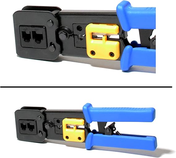 All - in - One Crimper for Pass - Through/EZ/Legacy RJ11/RJ12/RJ45 connectors - M&M