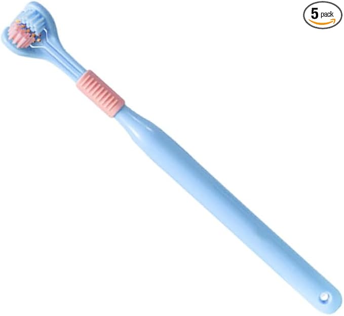 3 - Sided Toothbrush, Autisms Sensory Three Bristle Travel - M&M