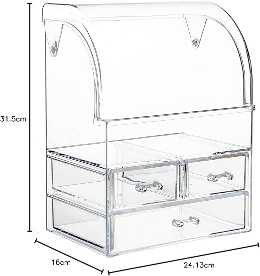 MOOCHI Professional Cosmetic Makeup Organizer Dust Water Proof Cosmetics - M&M