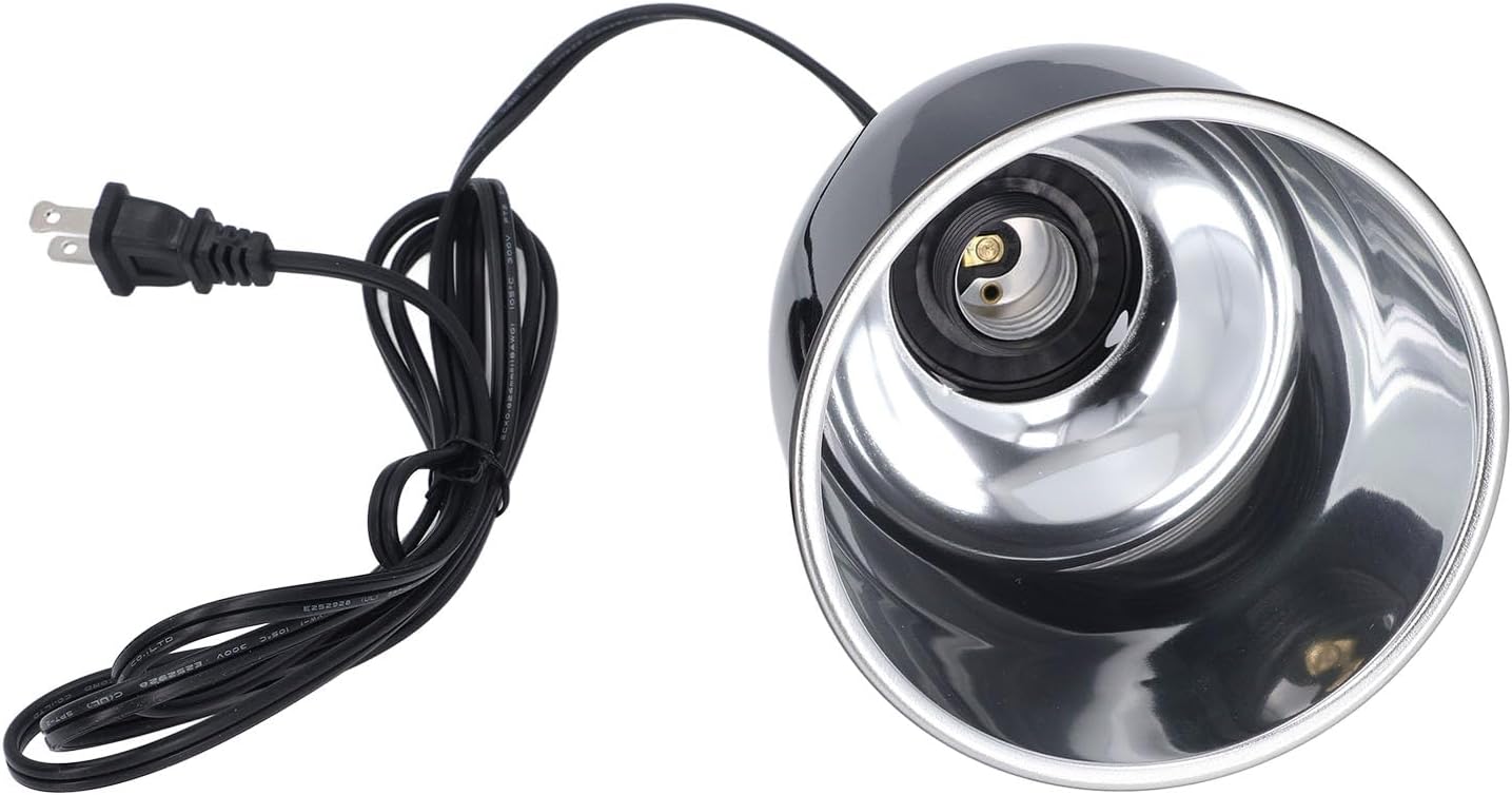 UVB Reptile Light Fixture, Reptile Heat Lamp 250W Aluminum Lizard - M&M