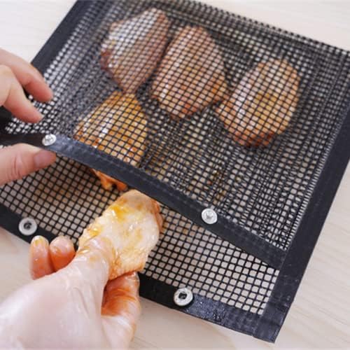 Premium Non - Stick BBQ Grill Mesh Bag (Large) – Heat - Resistant Reusable Grilling Bag for Outdoor Picnic, Barbecue & Toaster - M&M