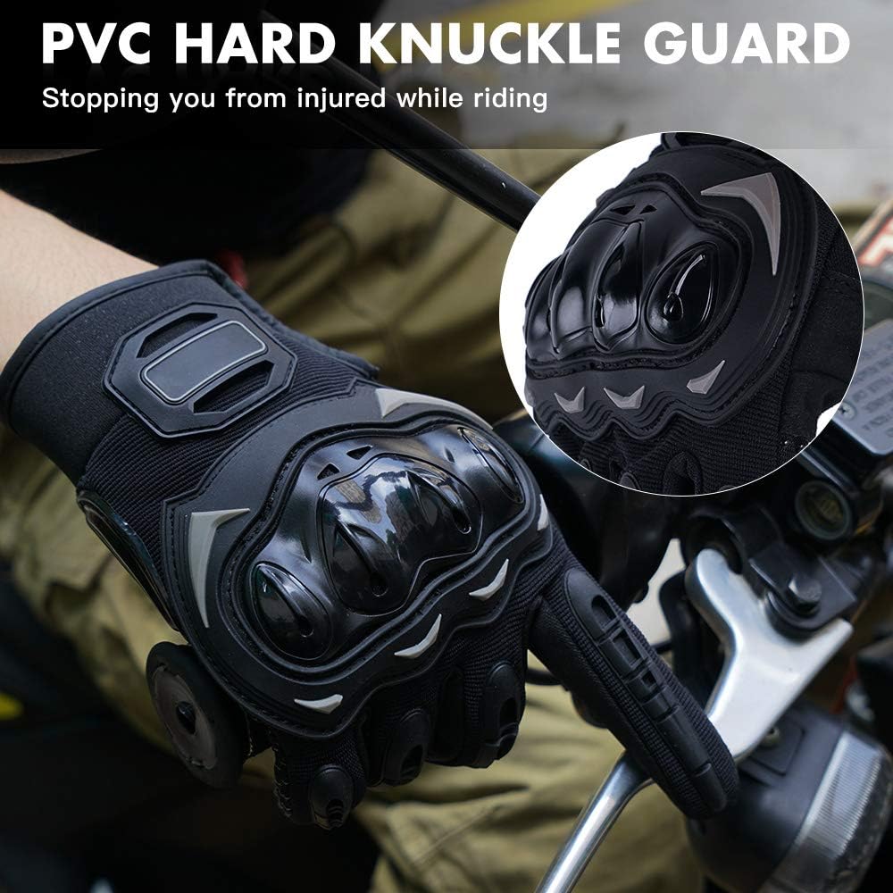 Touchscreen Motorcycle Full Finger Gloves for Men Women - M&M