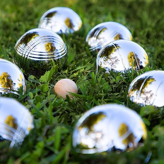 THE WHITE SHOP Bocce Set, Boules Large Action Game Outdoor Games for Adults - M&M