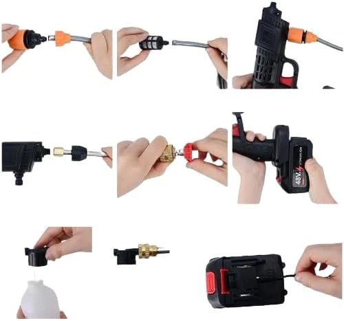 High Pressure Car Washer Gun, 48VF with Dual Battery - M&M