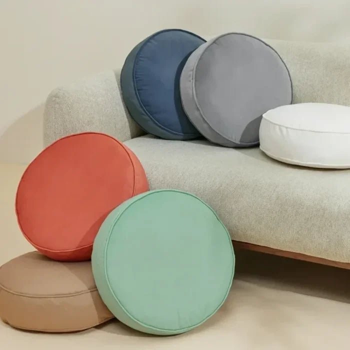 Mainstays Filmore Round Decorative Throw Pillow 16″ x 16″ Gray, 1 Count, Adult & Teen - M&M