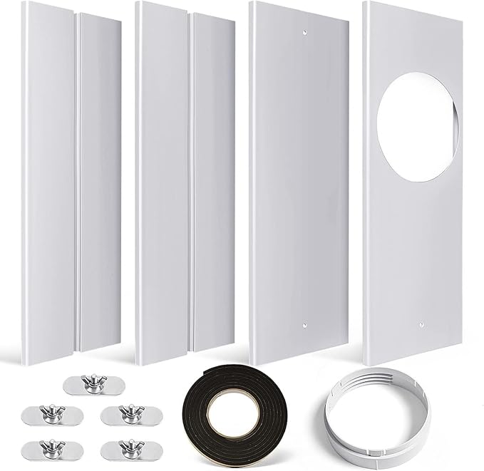 THE WHITE SHOP Portable Air Conditioner Window Kit with Coupler Adjustable - M&M