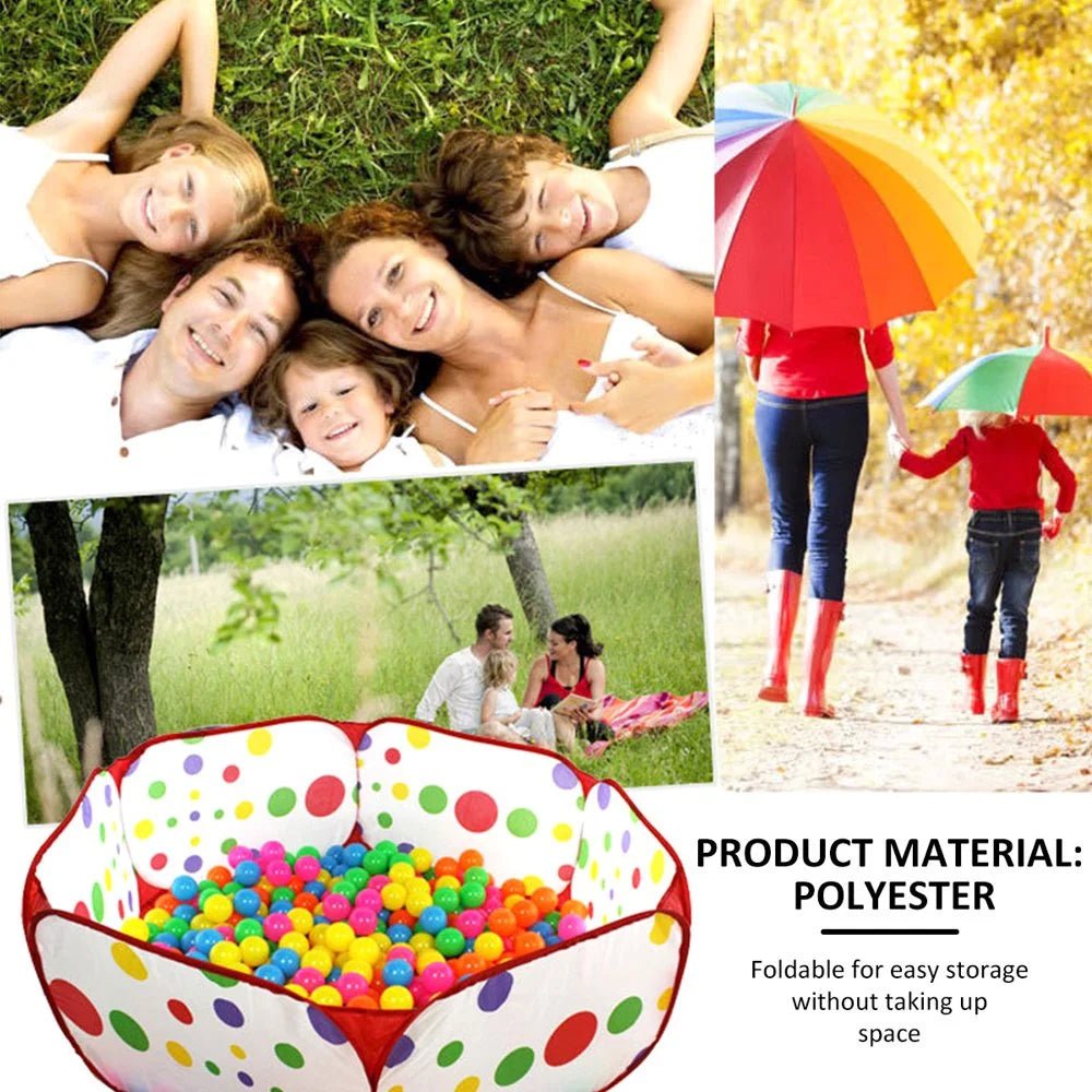 Foldable Baby Ocean Ball Pool with Basketball Hoop – Portable Toddler Ball Pit & Play Tent for Indoor & Outdoor Fun - M&M