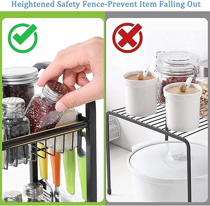 2 - Tier Foldable Metal Spice Rack - M&M