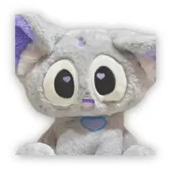 Cute Soft Stuffed Plush Cat Toy with Expressive Big Eyes – Ash Color - M&M