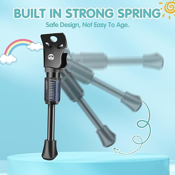 Kids Bike Kickstand 12 - Inch Carbon Steel Bicycle Single Side Stand with - M&M