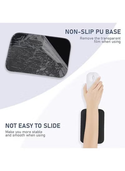 Elbow Rest Pads for Desk, Black Ergonomic Arm Rest Pads with Memory Foam &