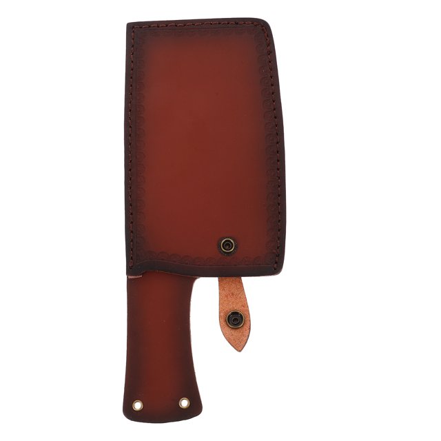Leather Meat Cleaver Sheath – Protective Knife Cover with Snap Button | غطاء سكين جلدي للساطور