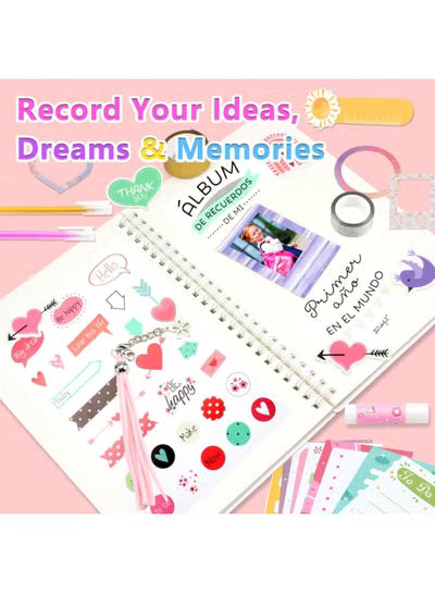 DIY Journal Kit, Scrapbooking Supplies Set for Girls 6-13 Years Old