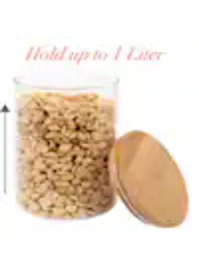Kitchen Details Round 1 Liter Glass Jar with Bamboo Lid