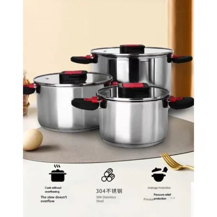 C&E 6 Pcs Stainless Steel Pots